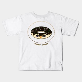 kawaii chocolate doughnut | yummy Kids T-Shirt